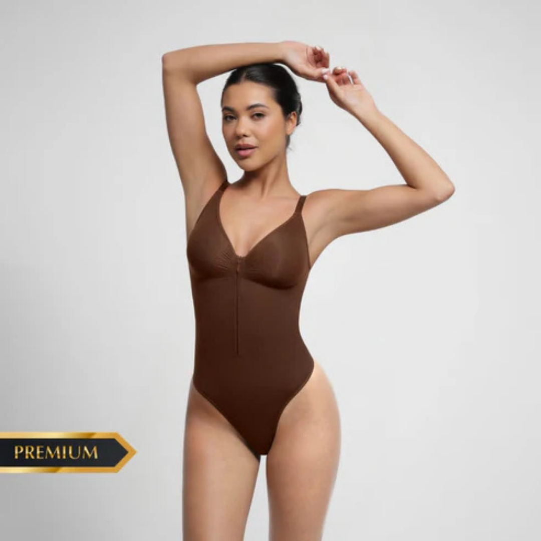 Body Moldeador Zipper control de abdomen Extremo sin costuras PREMIUM